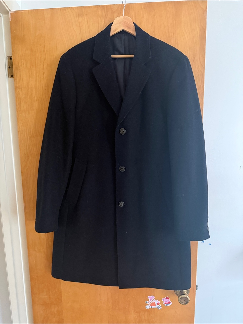 Ralph Lauren Black Wool Pea Coat